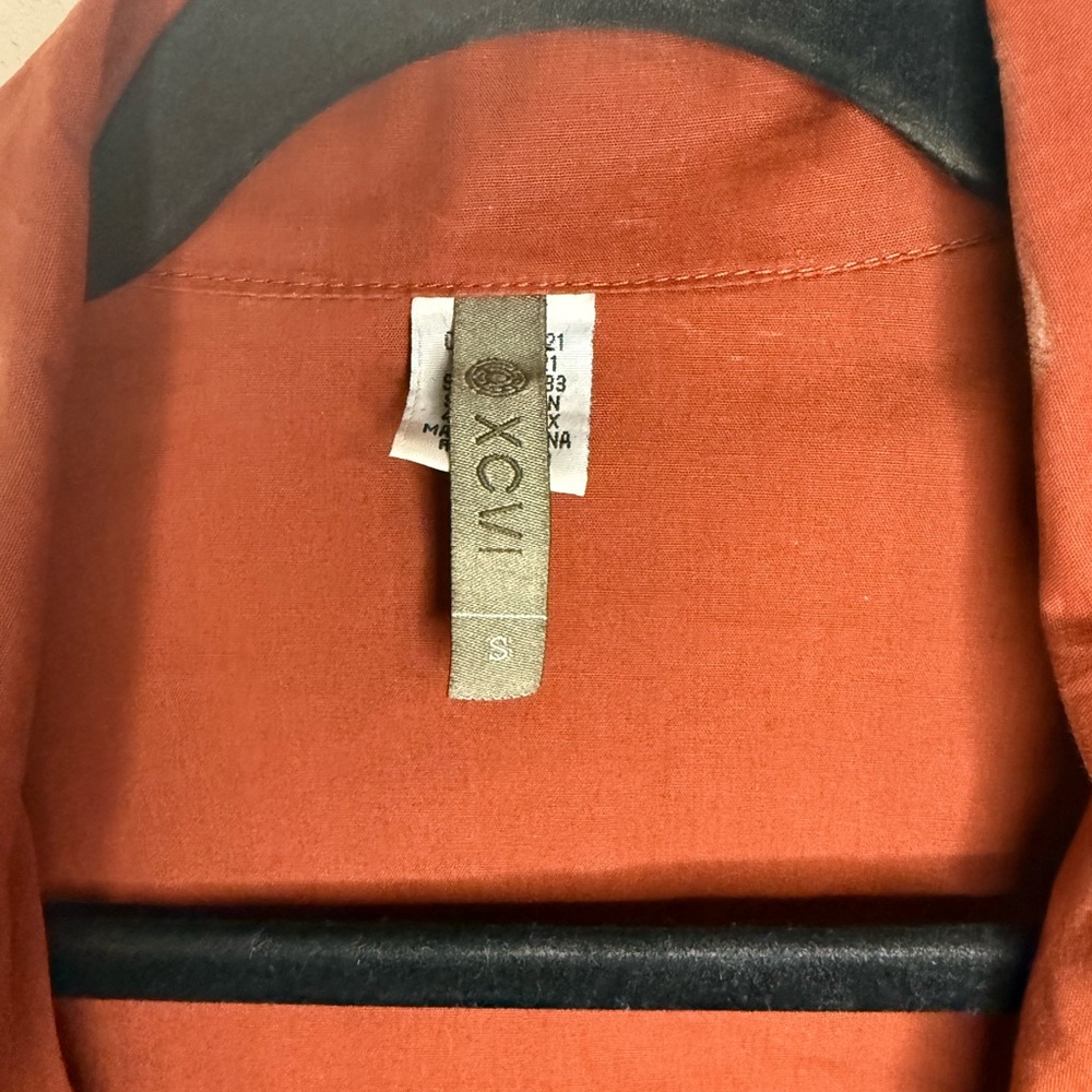 XCVI Lightweight Button-Front Jacket in Rust - Picture 2 of 6